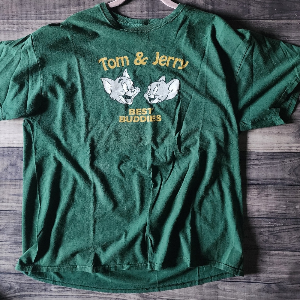 Tom and Jerry green tee XL